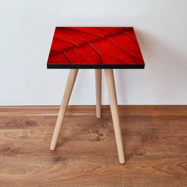 Hanah Home Mesa Auxiliar Shp104 - Rojo y Negro
